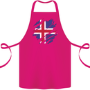 Torn Iceland Flag Icelander Day Football Cotton Apron 100% Organic Pink