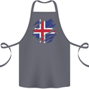 Torn Iceland Flag Icelander Day Football Cotton Apron 100% Organic Steel