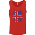 Torn Iceland Flag Icelander Day Football Mens Vest Tank Top Red