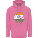 Torn India Flag Indian Day Football Childrens Kids Hoodie Azalea
