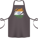 Torn India Flag Indian Day Football Cotton Apron 100% Organic Dark Grey