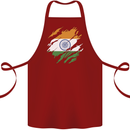 Torn India Flag Indian Day Football Cotton Apron 100% Organic Maroon