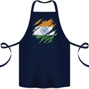 Torn India Flag Indian Day Football Cotton Apron 100% Organic Navy Blue