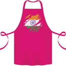Torn India Flag Indian Day Football Cotton Apron 100% Organic Pink