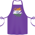 Torn India Flag Indian Day Football Cotton Apron 100% Organic Purple