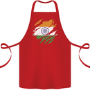Torn India Flag Indian Day Football Cotton Apron 100% Organic Red