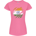Torn India Flag Indian Day Football Womens Petite Cut T-Shirt Azalea