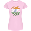 Torn India Flag Indian Day Football Womens Petite Cut T-Shirt Light Pink