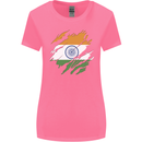 Torn India Flag Indian Day Football Womens Wider Cut T-Shirt Azalea