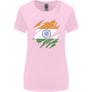 Torn India Flag Indian Day Football Womens Wider Cut T-Shirt Light Pink