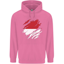 Torn Indonesia Flag Indonesian Day Football Childrens Kids Hoodie Azalea