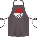 Torn Indonesia Flag Indonesian Day Football Cotton Apron 100% Organic Dark Grey