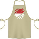 Torn Indonesia Flag Indonesian Day Football Cotton Apron 100% Organic Khaki