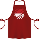 Torn Indonesia Flag Indonesian Day Football Cotton Apron 100% Organic Maroon