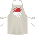 Torn Indonesia Flag Indonesian Day Football Cotton Apron 100% Organic Natural