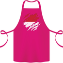 Torn Indonesia Flag Indonesian Day Football Cotton Apron 100% Organic Pink