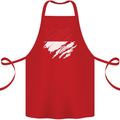 Torn Indonesia Flag Indonesian Day Football Cotton Apron 100% Organic Red