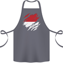 Torn Indonesia Flag Indonesian Day Football Cotton Apron 100% Organic Steel