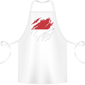Torn Indonesia Flag Indonesian Day Football Cotton Apron 100% Organic White