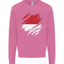 Torn Indonesia Flag Indonesian Day Football Mens Sweatshirt Jumper Azalea