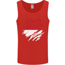 Torn Indonesia Flag Indonesian Day Football Mens Vest Tank Top Red