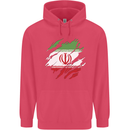 Torn Iran Flag Iranian Day Football Childrens Kids Hoodie Heliconia