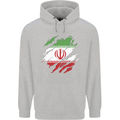 Torn Iran Flag Iranian Day Football Childrens Kids Hoodie Sports Grey
