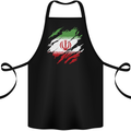 Torn Iran Flag Iranian Day Football Cotton Apron 100% Organic Black