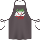 Torn Iran Flag Iranian Day Football Cotton Apron 100% Organic Dark Grey