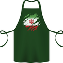 Torn Iran Flag Iranian Day Football Cotton Apron 100% Organic Forest Green