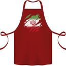 Torn Iran Flag Iranian Day Football Cotton Apron 100% Organic Maroon