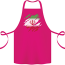 Torn Iran Flag Iranian Day Football Cotton Apron 100% Organic Pink