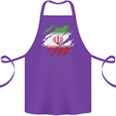 Torn Iran Flag Iranian Day Football Cotton Apron 100% Organic Purple