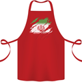 Torn Iran Flag Iranian Day Football Cotton Apron 100% Organic Red
