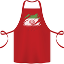 Torn Iran Flag Iranian Day Football Cotton Apron 100% Organic Red