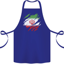 Torn Iran Flag Iranian Day Football Cotton Apron 100% Organic Royal Blue