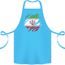 Torn Iran Flag Iranian Day Football Cotton Apron 100% Organic Turquoise
