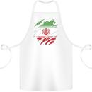 Torn Iran Flag Iranian Day Football Cotton Apron 100% Organic White