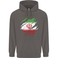 Torn Iran Flag Iranian Day Football Mens 80% Cotton Hoodie Charcoal