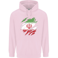 Torn Iran Flag Iranian Day Football Mens 80% Cotton Hoodie Light Pink