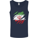 Torn Iran Flag Iranian Day Football Mens Vest Tank Top Navy Blue