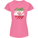 Torn Iran Flag Iranian Day Football Womens Petite Cut T-Shirt Azalea