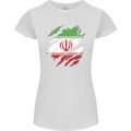 Torn Iran Flag Iranian Day Football Womens Petite Cut T-Shirt White