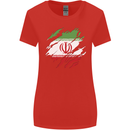 Torn Iran Flag Iranian Day Football Womens Wider Cut T-Shirt Red