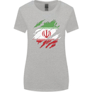 Torn Iran Flag Iranian Day Football Womens Wider Cut T-Shirt Sports Grey