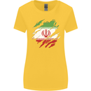 Torn Iran Flag Iranian Day Football Womens Wider Cut T-Shirt Yellow