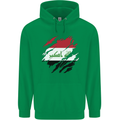 Torn Iraq Flag Iraqi Day Football Childrens Kids Hoodie Irish Green