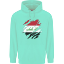 Torn Iraq Flag Iraqi Day Football Childrens Kids Hoodie Peppermint