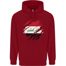 Torn Iraq Flag Iraqi Day Football Childrens Kids Hoodie Red