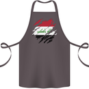 Torn Iraq Flag Iraqi Day Football Cotton Apron 100% Organic Dark Grey